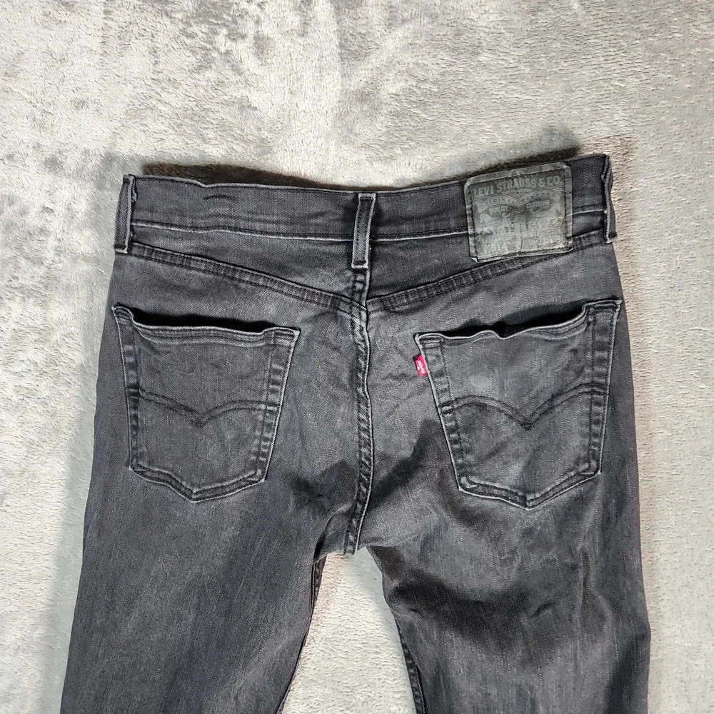 Levi's 514 Jeans Men's 30X29 (Tag 31X30) Black Premium Zip Stretch‎ Cotton Blend